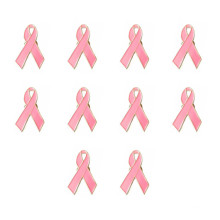 Pink Ribbon Soft Hard Enamel Breast Cancer Awareness Metal Lapel Pins